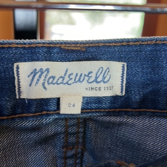 Madewell High-Rise Denim Shorts in Glenoaks Wash: Cutoff Edition Size 24 - Picture 10 of 11